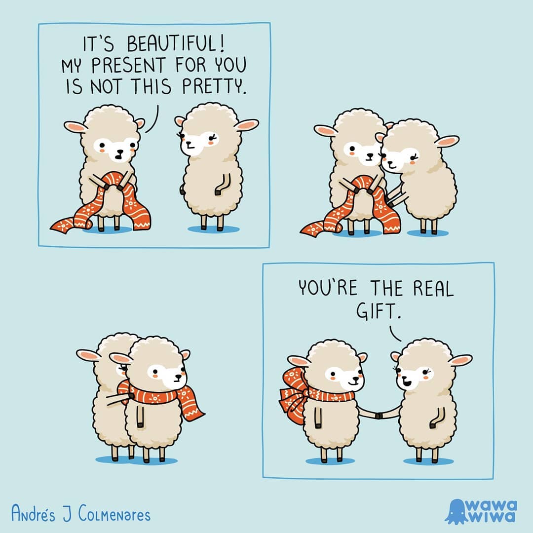comic of sheep's loving each other