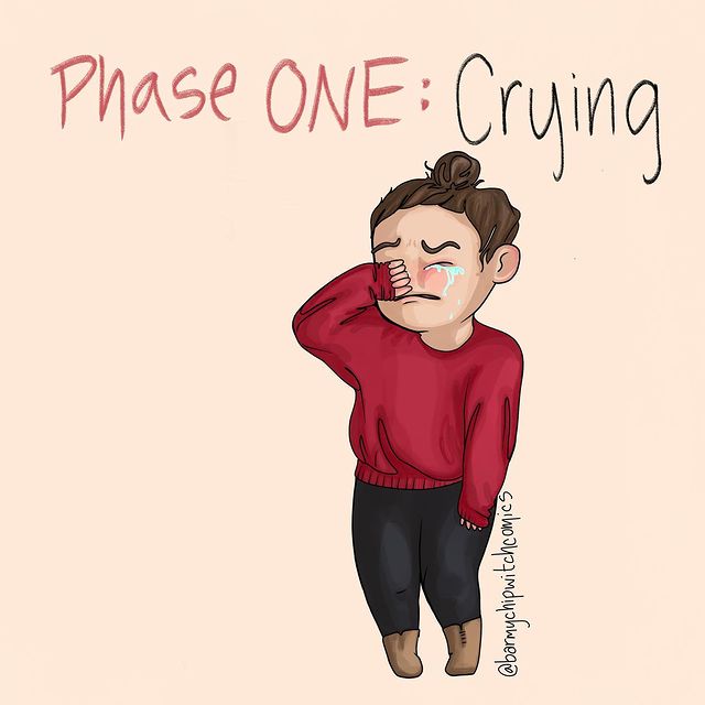 comics of a girl crying