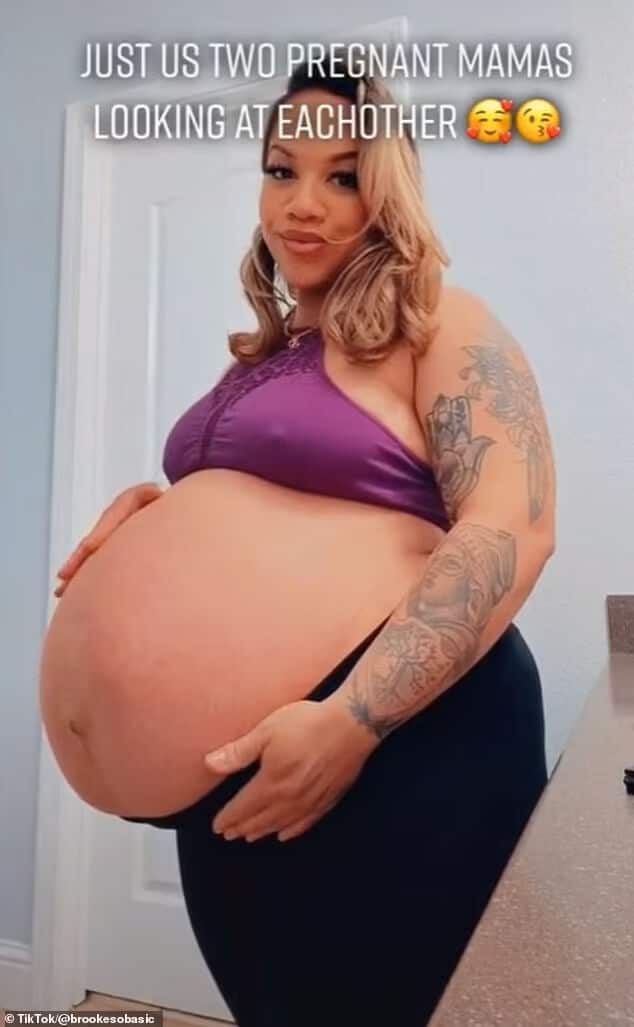 Pregnant Woman's Huge Belly
