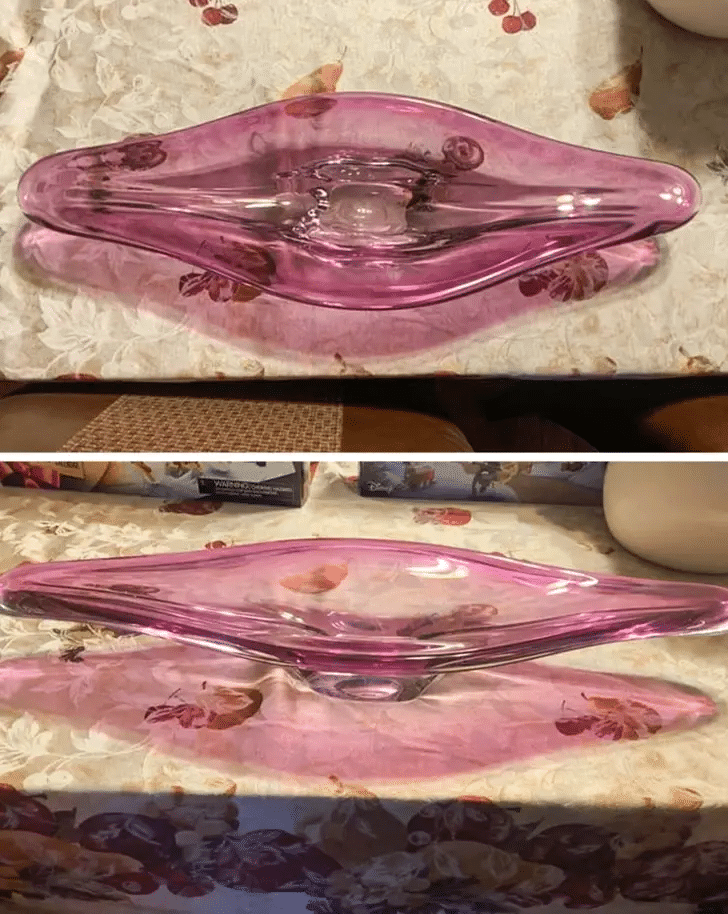 Vintage Amethyst Oblong Console Dish