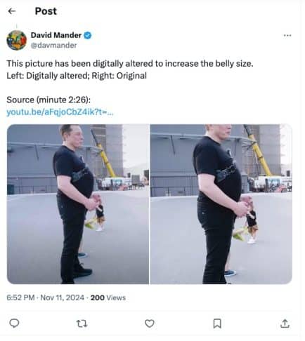 Viral Strange - Fake Elon Musk Barrel Chest Photo Sparks Viral Speculation