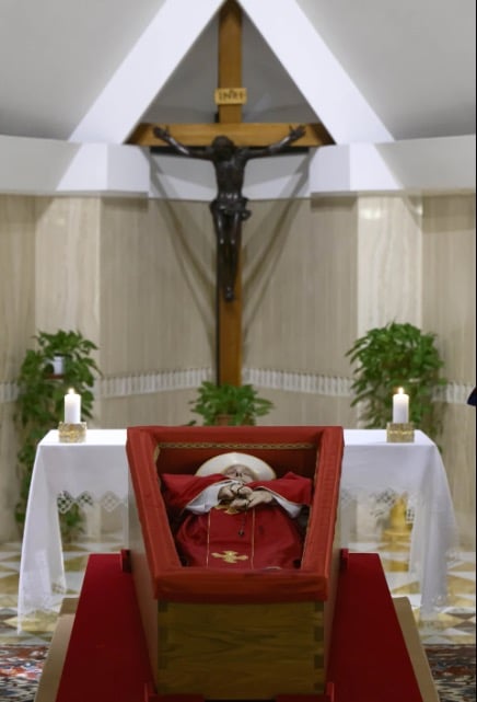 Pope Francis' Casket