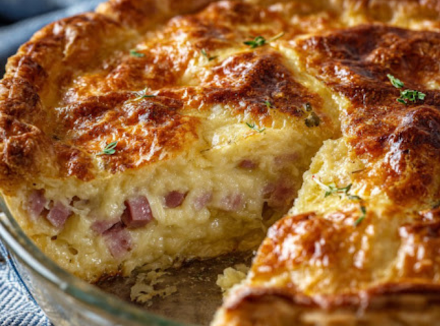 Impossible Ham and Swiss Pie